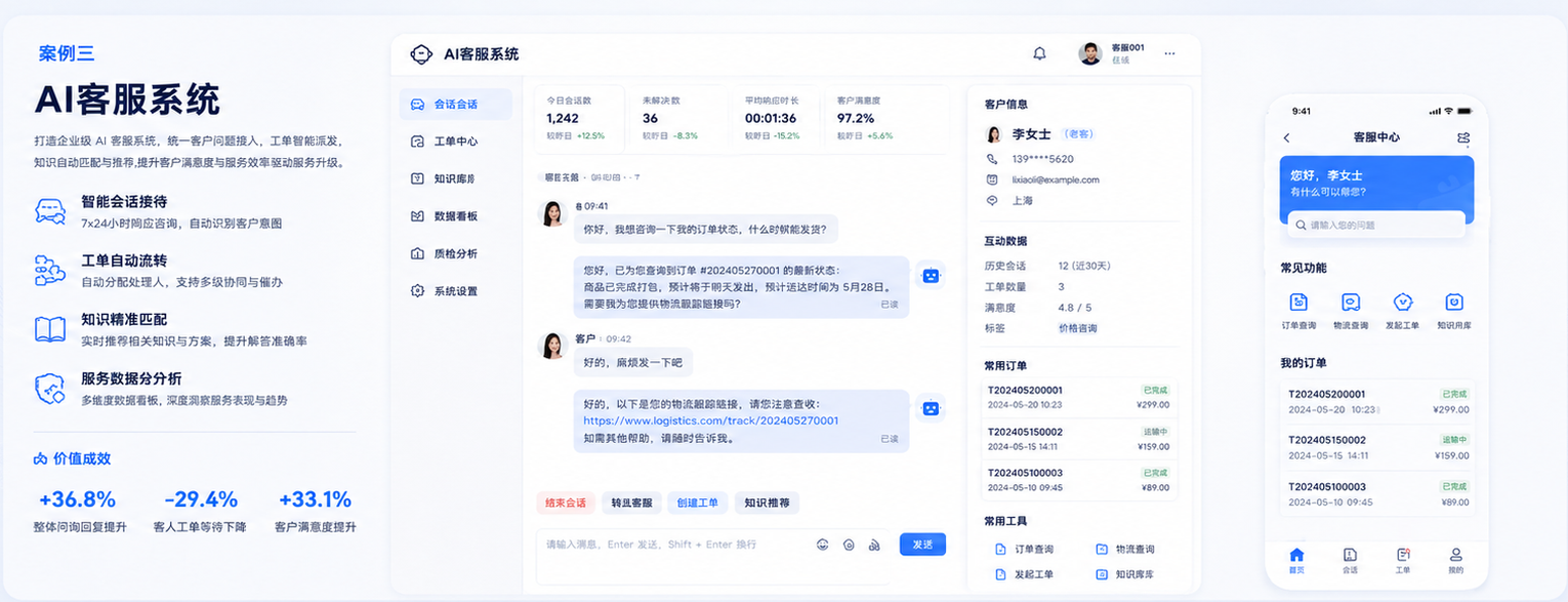 AI客服系统案例图